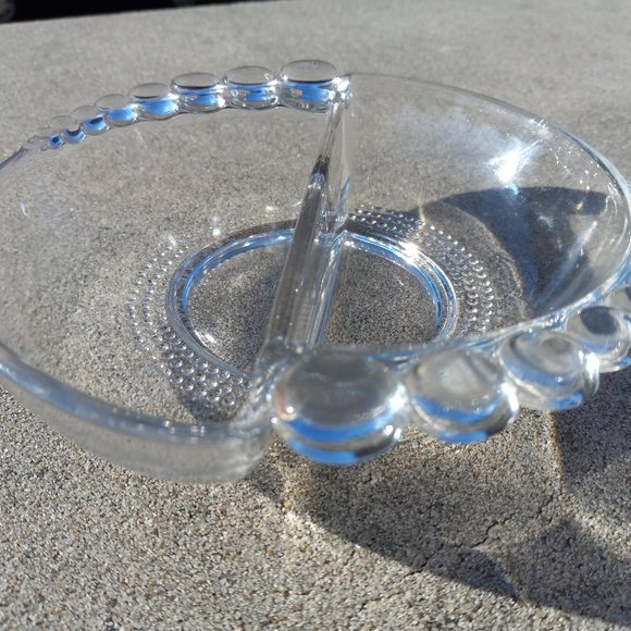 Duncan Miller Teardrop Clear Divided Nut / Trinket Dish 6" 1936-1955 - Picture 5 of 9